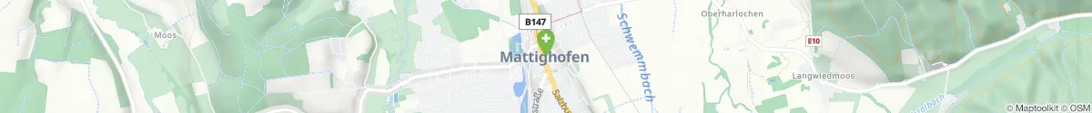 Map representation of the location for Apotheke Zum Kaiser Franz in 5230 Mattighofen